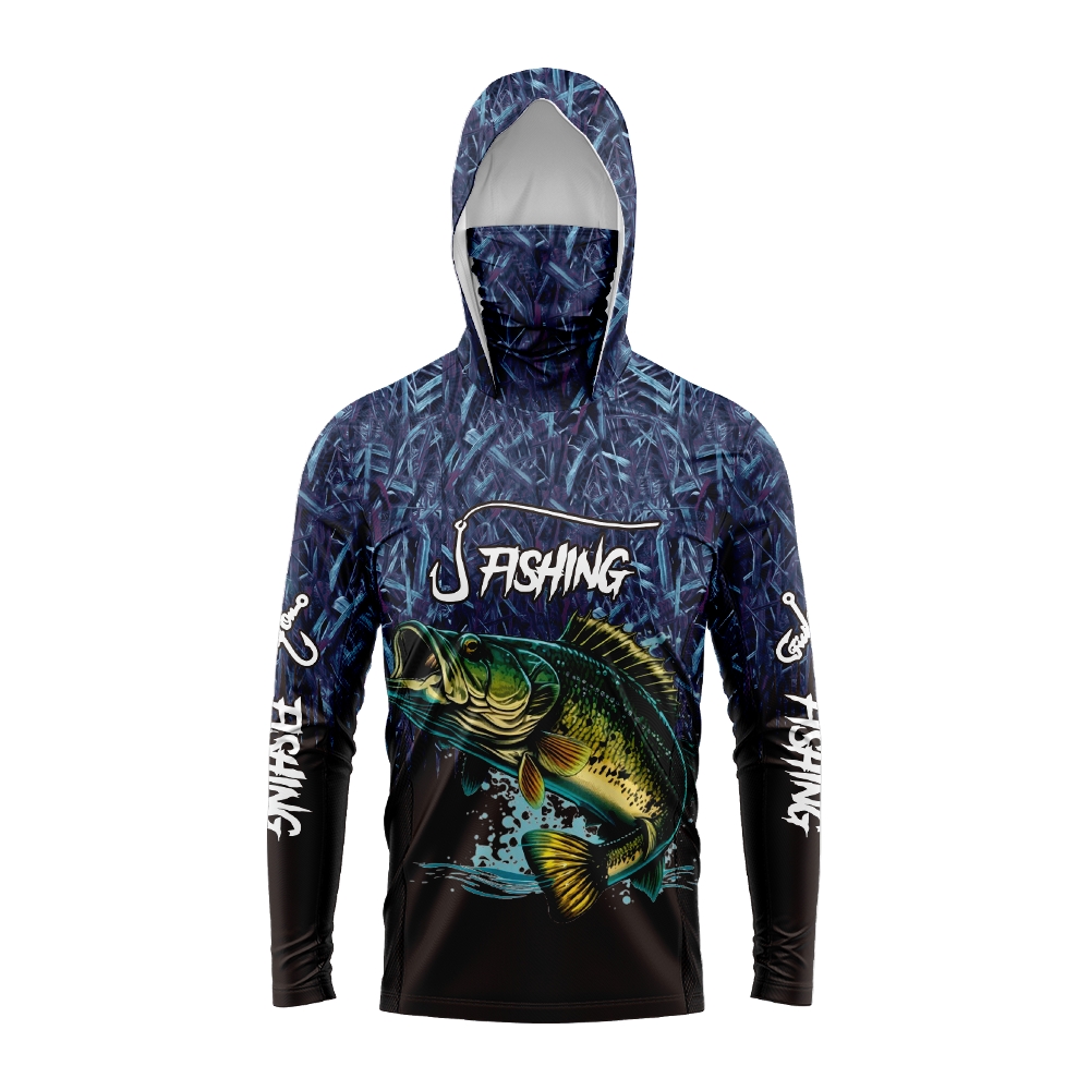 Fishing Hoodie - Męska bluza wędkarska z nadrukiem okonia