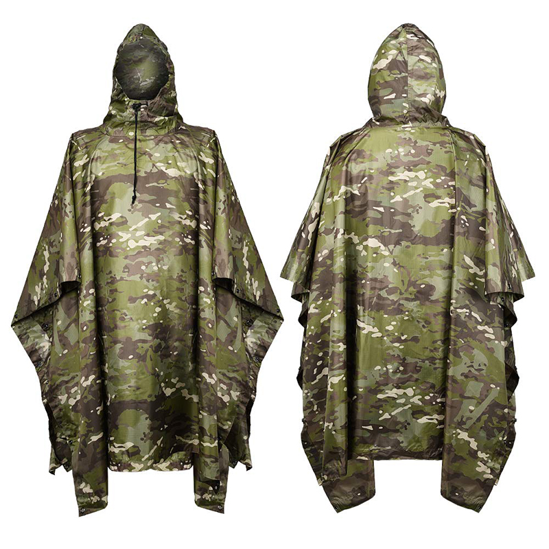 Fishing Rain Suit - Płaszcz Przeciwdeszczowy Kamuflaż Taktyczny Poncho PVC
