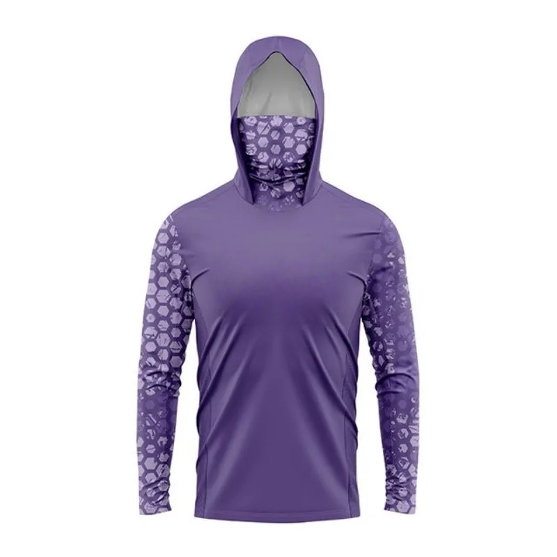 Fishing Shirt Uv Protection - Koszulka wędkarska MALFC z kapturem, odzież