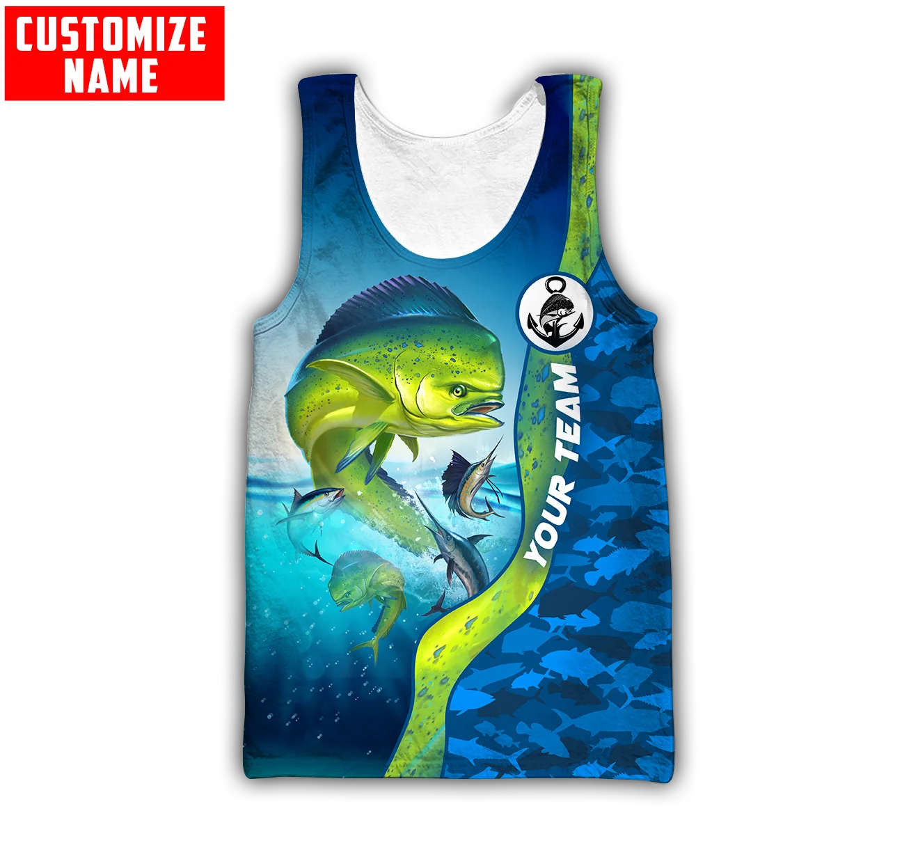 Fishing Vest - Nazwa własna Mahi mahi wędkarstwo 3D
