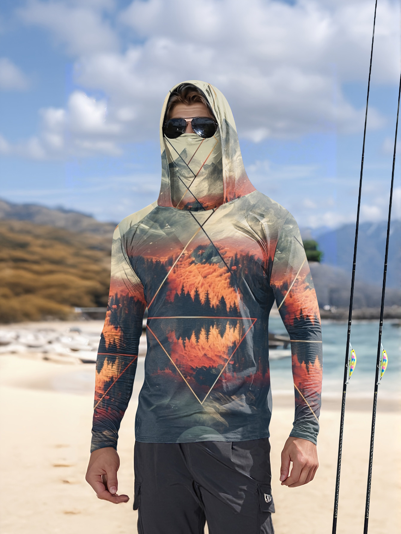 Męska bluza wędkarska z kaptur – Fishing Mask Sun Protection recenzja i cena