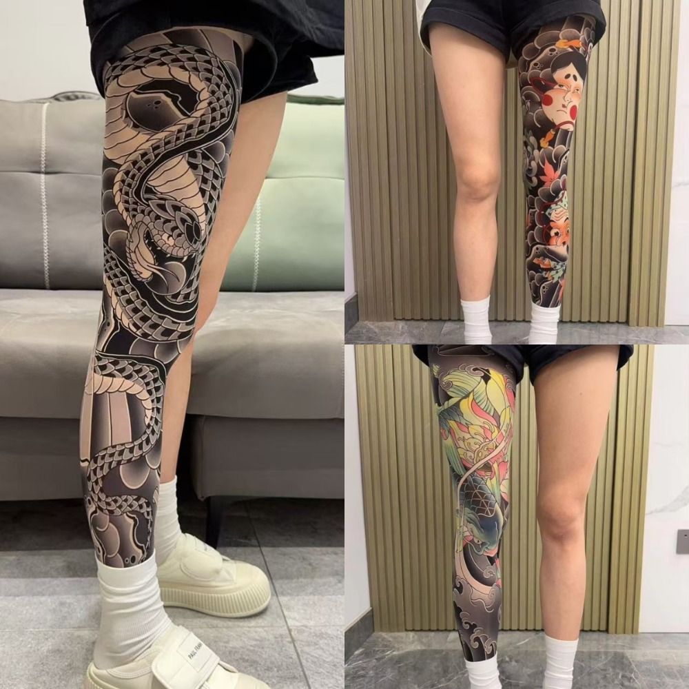 Rajstopy z nadrukiem tatuażu n – Fishing Socks recenzja i cena